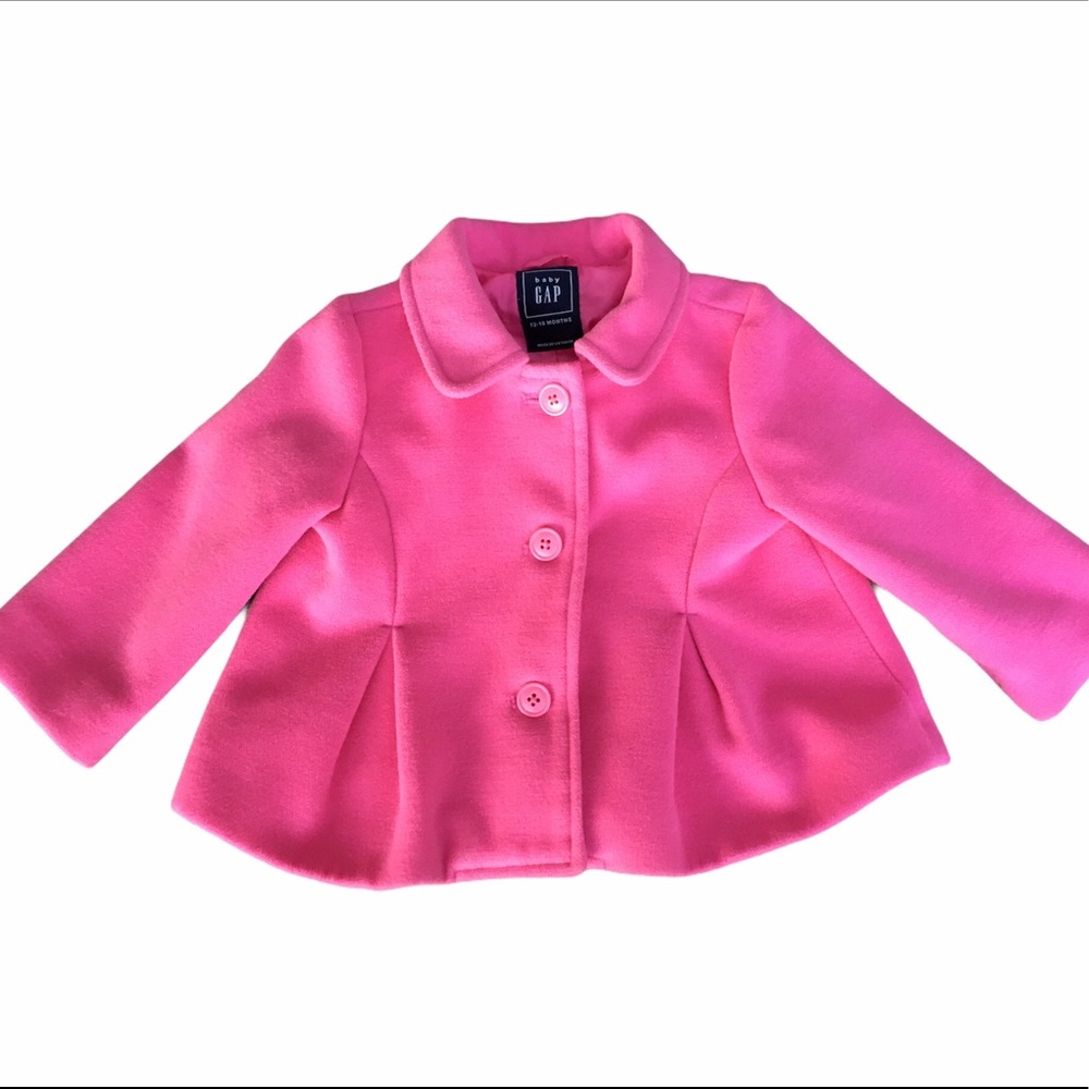 Gap Pink Fleece Peacoat